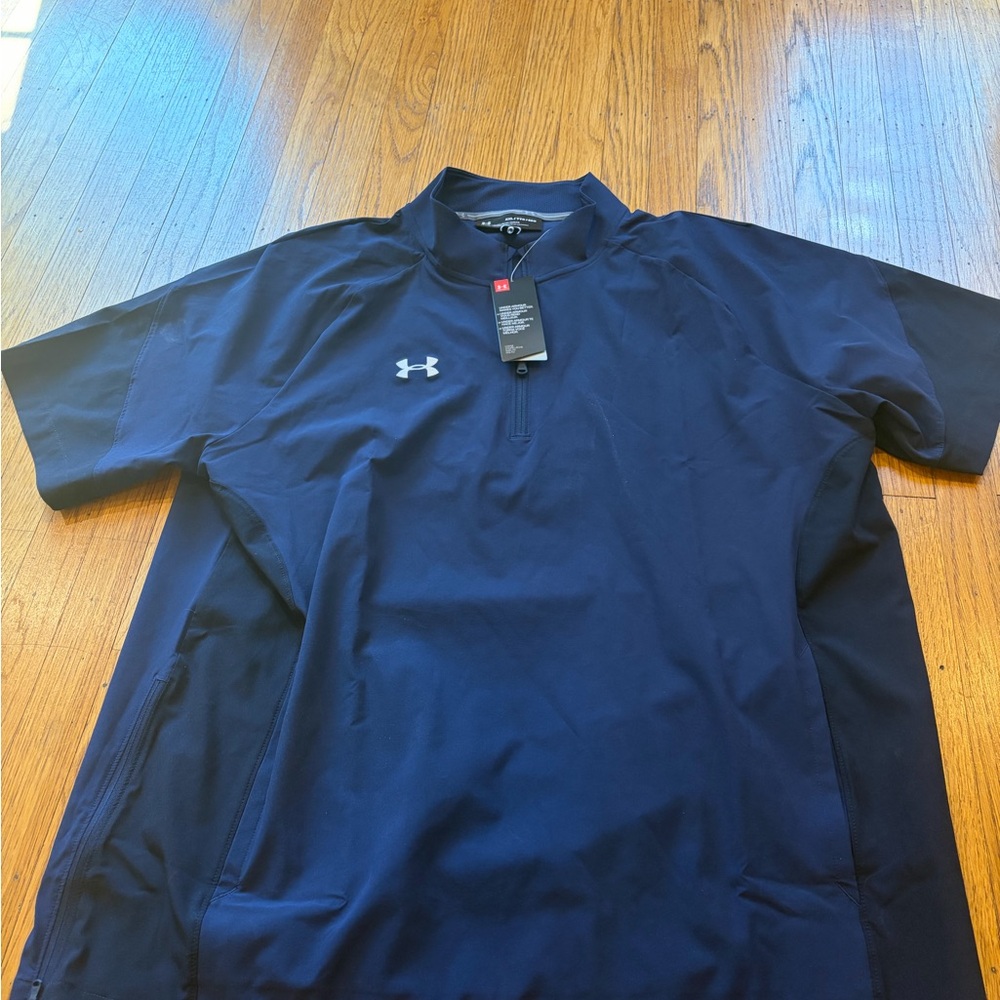 Under Armour Navy Blue Short Sleeve Pullover Shirt